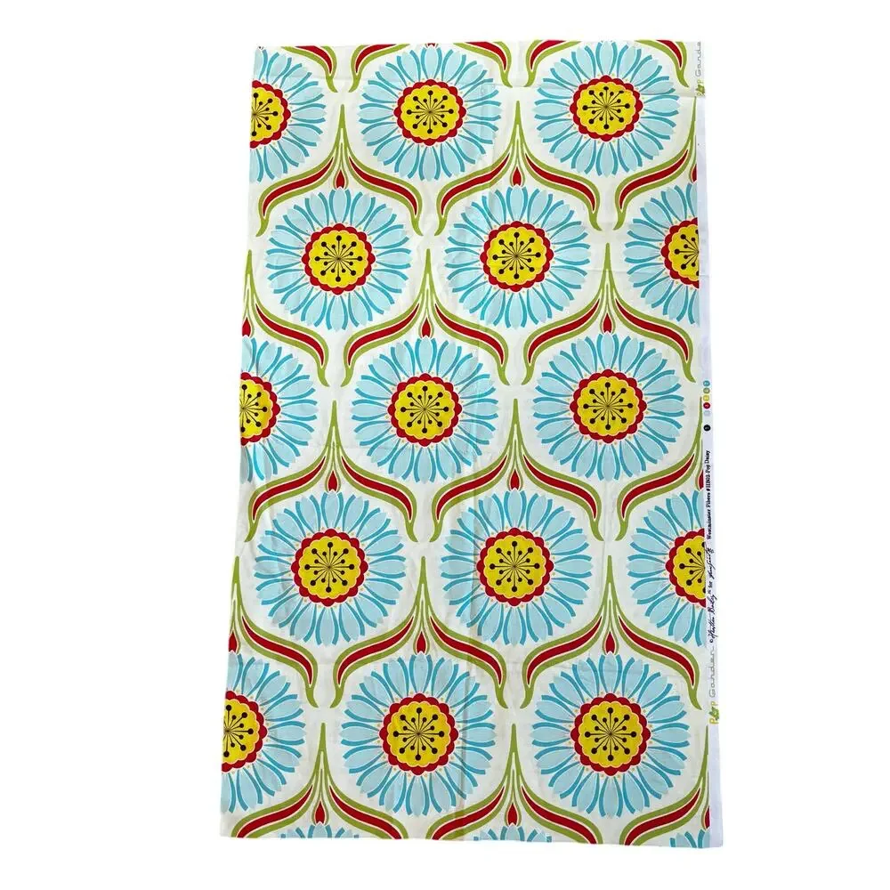 Heather Bailey Pop Garden Daisy Free Spirit printed cotton fabric remnant 1 yd
